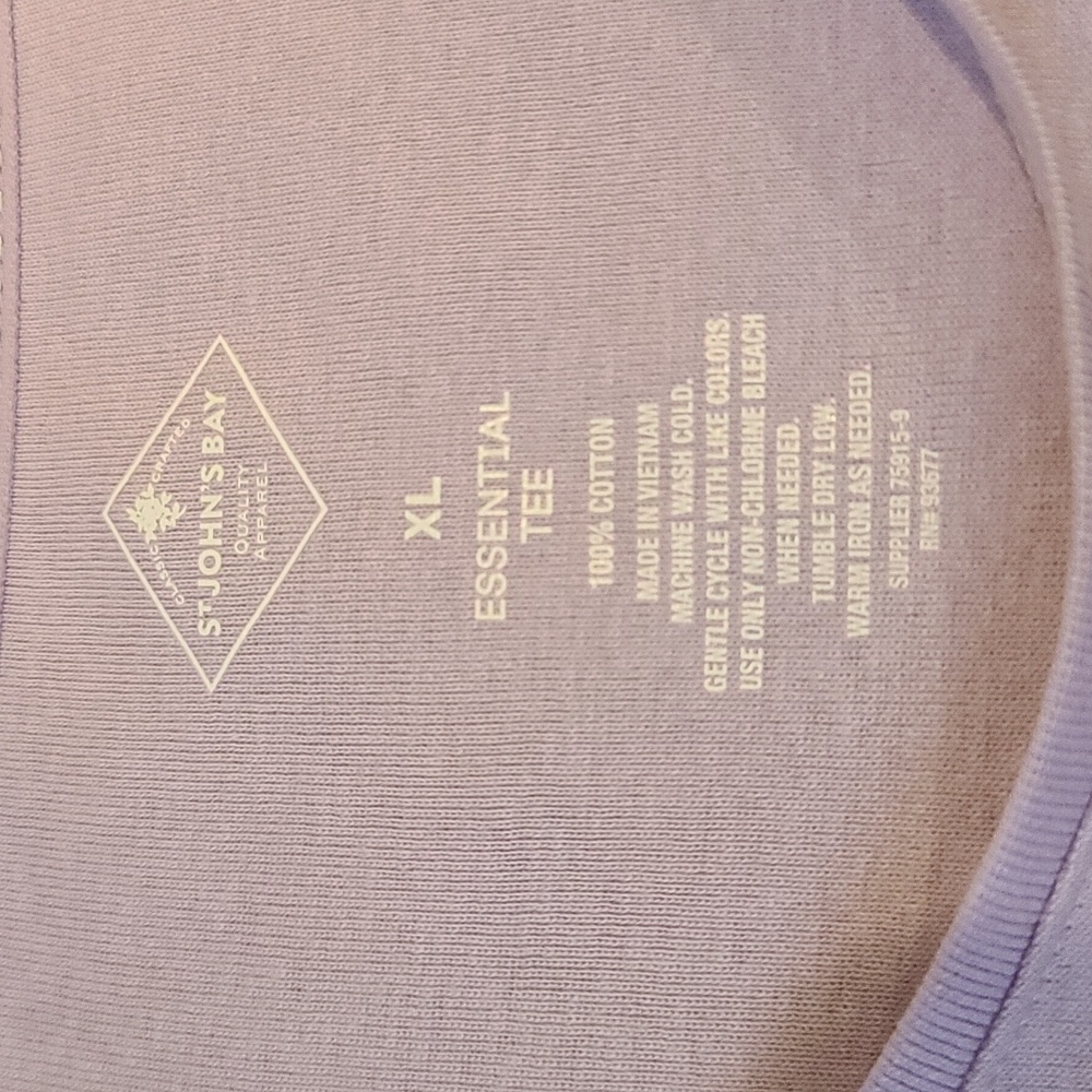 EASTER T-SHIRT Ladies size XL, lavender slim scoop neckline NWT - Picture 4 of 6